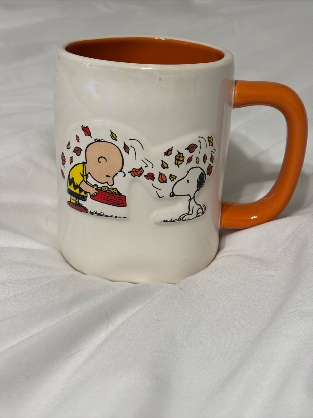 Rae Dunn Peanuts THANKFUL Mug Charlie Brown Snoopy Fall Thanksgiving
